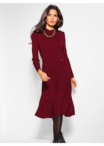 Heine Damen Strickkleid "Strickkleid", rot, Gr. 46, unifarben, 95% Viskose, 5% Elasthan, Kleider