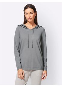 Heine Damen Strickpullover "Pullover", grau, Gr. 40, unifarben, 52% Viskose, 26% Polyester, 22% Polyamid, Pullover
