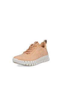 Ecco Damen Slip-On Sneaker "GRUUV W", Gr. 37, rot, Nubukleder, sportlich, Schuhe, Schlupfschuh, Freizeitschuh, Halbschuh mit elastischen Schnürsenkeln