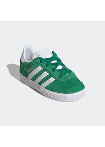 Kinder Sneaker "GAZELLE COMFORT CLOSURE ELASTIC LACES KIDS", adidas originals, Gr. 23, grün, Leder, Synthetik, sportlich, Schuhe, für Kinder