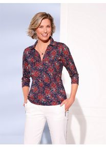 Classic Basics Damen 3/4-Arm-Shirt "Druck-Shirt", bunt, Gr. 50, gemustert, mehrfarbig, bedruckt, 100% Baumwolle, Shirts