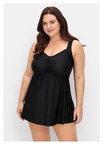 sheego Damen Tankini-Top "Große Größen", schwarz, Gr. 46, Polyamid, Xtra Life LYCRA, Bikini-Oberteile, mit Softcups, leichter Shapingeffekt