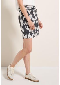 Cecil Damen Minirockvolcanic grau, casual, Gr. XL, bedruckt, Stoff, 95% Viskose, 5% Elasthan, Röcke, Middle Waist