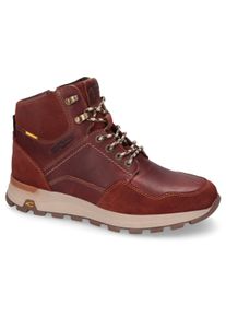Camel Active Herren Schnürboots, Gr. 42, rot, Leder, Basic, Schuhe, Schnürboos, High Top Sneaker, Winterboots mit Wechselfußbett