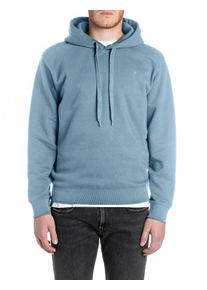 Replay Herren Kapuzensweatshirt, blau, casual, Gr. XL, unifarben, Sweatware, Obermaterial: 80% Baumwolle, 20% Polyester, Sweatshirts