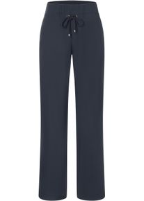 MAC Damen Stoffhose "EASY WIDELEG", blau, casual, Gr. 38, unifarben, Obermaterial: 77% Polyamid, 23% Elasthan, Hosen, sehr elastische Qualität,