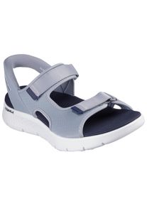 Skechers Herren Sandale "GO WALK FLEX SANDAL-EASY ENTRY", Gr. 44, grau, Textil, casual, Schuhe, Slipper, Freizeitschuh mit Slip-ins Funktion