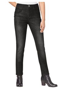 Inspirationen Damen Röhrenjeans, schwarz, Gr. 40, unifarben, 79% Baumwolle, 19% Polyester, 2% Elasthan, Jeans