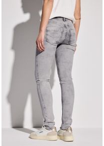Street One Damen Slim-fit-Jeansice grau wash, casual, Gr. 29, unifarben, Jeans, 84% Baumwolle, 13% Polyester, 3% Elasthan, Jeans, Middle Waist