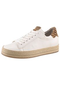 Gabor Damen Plateausneaker, Gr. 39, weiß, Nappaleder, sportlich, Schuhe, Halbschuh, Schnürschuh, Freizeitschuh mit Best Fitting-Ausstattung
