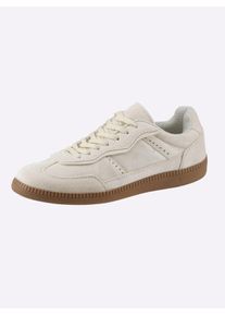 Heine Damen Sneaker, Gr. 39, beige, Synthetik, modisch, Schuhe