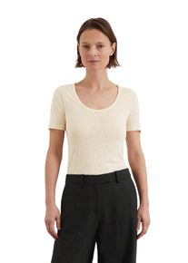 Marc O'Polo MARC O'POLO Damen T-Shirt "aus Leinen-Lyocell-Mix", beige, Basic, Gr. XXL, unifarben, Obermaterial: 55% Leinen, 45% Lyocell, Shirts