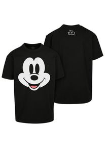 Herren T-Shirt "Upscale by Mister Tee Unisex Disney 100 Mickey Face Oversize Tee", schwarz, casual, Gr. XXL, UPSCALE BY MISTER TEE, unifarben, 100%