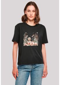 F4NT4STIC Damen T-Shirt "Ente Ostereier Blumen Küken", schwarz, casual, Gr. XS, Obermaterial: 100% Baumwolle, Shirts, Premium Qualität