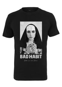 MisterTee Herren T-Shirt "MisterTee Herren Bad Habit Tee", schwarz, casual, Gr. XXL, unifarben, 100% Baumwolle, Shirts