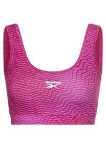 Reebok Damen Sport-BH, Gr. XSlila rave, Obermaterial: 93% Baumwolle, 7% Elasthan, sportlich, BHs