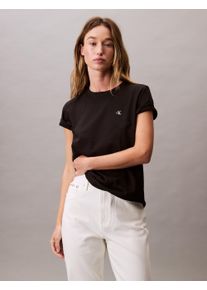 Damen T-Shirt "Archive Jersey Crew Tee EU", schwarz, feminin, Gr. L, Calvin Klein Jeans, unifarben, Single Jersey, Obermaterial: 100% Baumwolle,