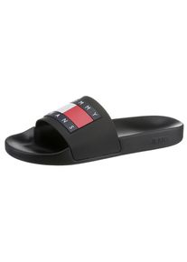 Tommy Jeans Herren Badepantolette "Tommy Jeans POOL SLIDE ESS", Gr. 40, schwarz, Synthetik, sportlich, Schuhe, Sommerschuh, Poolslides, Schlappen,