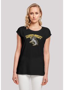 F4NT4STIC Damen T-Shirt "Harry Potter Hufflepuff Sport Emblem", schwarz, casual, Gr. 4XL, Obermaterial: 100% Baumwolle, Shirts, Print