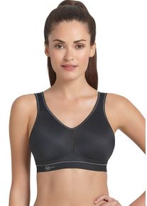 Anita active Damen Sport-BH "Light & Firm", Gr. 75, schwarz, Stoff, Obermaterial: 80% Polyamid, 20% Elasthan, clean, matt, Basic, BHs, gemoldete,