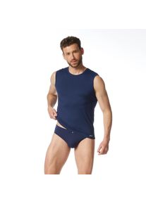 Bruno Banani Herren Unterhemd "CHECK LINE 2.0 TANK TOP", Gr. 6, blau, Obermaterial: 90% Polyamid, 7% Elasthan, 3% sonstige Fasern, basic, Unterhemden