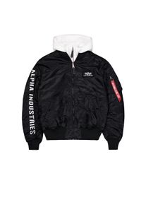 Herren Bomberjacke "Alpha Industries Men - Bomber Jackets", schwarz-weiß, Gr. S, Alpha Industries, Obermaterial: 100% Nylon, Futter: 100% Nylon,