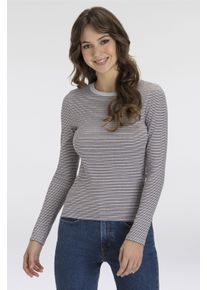 Levi's LEVI'S Damen Langarmshirt "ESSENTIAL HM LS TEE"monte rio stripe sky, casual, Gr. S, gestreift, Single Jersey, Obermaterial: 100% Baumwolle, Shirts,