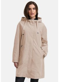 Manisa Damen Kurzmantel, beige, casual, Gr. 40, unifarben, Obermaterial: 100% Polyester. Futter: 100% Polyester, Mäntel, mit Kapuze