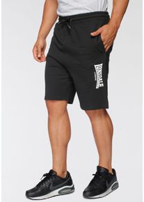 Lonsdale Herren Sweatshorts "FRINGFORD", schwarz, sportlich, Gr. XL, unifarben, angeraute Sweatware, Obermaterial: 80% Baumwolle, 20% Polyester, Hosen