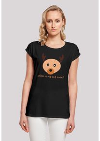 F4NT4STIC Damen T-Shirt "Red Nose Weihnachten", schwarz, casual, Gr. XL, Obermaterial: 100% Baumwolle, Shirts, Print