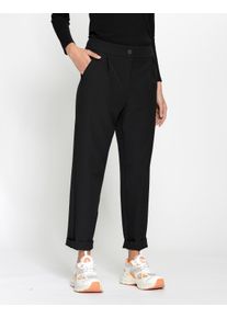 Gang Damen Relaxhose "Gang Hosen Relaxed 94STELLA CROPPED", schwarz, Gr. 29, 86% Polyester, 14% Elasthan, Hosen