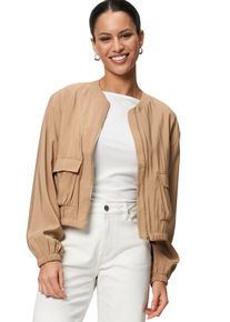 Zero Damen Jackenblazer "Zero Jacke mit Klappentaschen", beige, casual, Gr. 40, glänzend, Web, Obermaterial: 88% Viskose, 12% Polyester. Ärmelfutter: