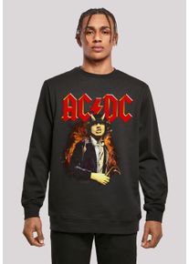 F4NT4STIC Herren Sweatshirt "ACDC Rock Musik Band Angus Highway To Hell", schwarz, casual, Gr. L, Obermaterial: 50% Baumwolle, 50% Polyester,