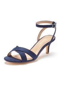 Lascana Damen Sandalette "Sommerschuh", Gr. 42, blau, Obermaterial: 100% Lederimitat. Futter: 100% Lederimitat. Decksohle: 100% Lederimitat.