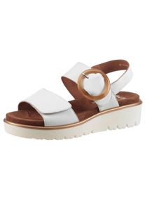 Ara Damen Plateausandaletten "BILBAO", Gr. 38, weiß, Nappaleder, unifarben, modisch, Schuhe, Sommerschuh, Sandale, Plateauabsatzmit herausnehmbarem
