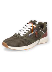 Herren Sneaker, Dockers by Gerli, Gr. 41, grün, Textil, Synthetik, sportlich, Schuhe, Freizeitschuh, Schnürschuh, komfortabler Schuhweite G (=weit)