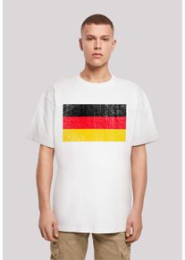 F4NT4STIC Herren T-Shirt "Germany Deutschland Flagge distressed", weiß, casual, Gr. XL, Obermaterial: 100% Baumwolle, Shirts, Print