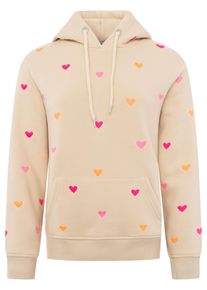 Zwillingsherz Damen Hoodie ""Hearts"", beige, modisch, Gr. LXL, Sweatware, Obermaterial: 50% Baumwolle, 50% Polyester, Sweatshirts, mit Mini Me Style