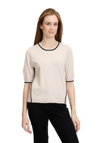 Betty Barclay Damen Kurzarmshirt "Betty Barclay Feinstrickpullover mit Strickdetails", weiß, casual, Gr. 38, Strick, Obermaterial: 72% Viskose, 28%