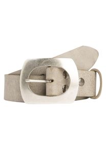 Damen Ledergürtel, grau, casual,modisch, Gr. 80, RETTUNGSRING BY SHOWROOM 019, unifarben, Leder, Gürtel, mit austauschbarer Schließe »SPA Dorn«