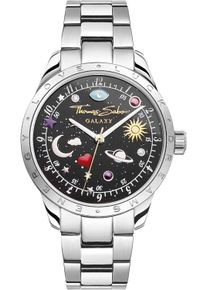 Thomas Sabo Damen Quarzuhr "COSMIC AMULET", silber, Armbanduhren, Armbanduhr, Damenuhr, Zirkonia, Herz, Mond, Sterne, Edelstahlarmband