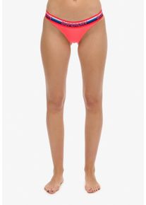 Superdry Damen Bikini-Hose "CLASSIC STRIPE BIKINI BOTTOMS", pink, casual, Gr. XS, unifarben, Obermaterial: 82% Polyester, 18% Elasthan, Badehosen