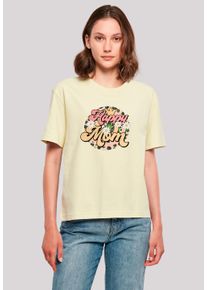 F4NT4STIC Damen T-Shirt "Mothers Day Floral Design Happy Mom", gelb, casual, Gr. L, Obermaterial: 100% Baumwolle, Shirts, Premium Qualität