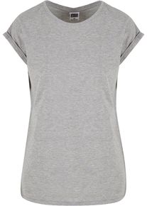 Urban Classics Herren Kurzarmshirt "Urban Classics Damen Ladies Extended Shoulder Tee", grau, casual, Gr. M, unifarben, 100% Baumwolle, Shirts
