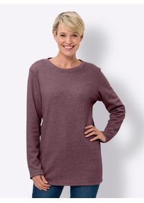 Classic Basics Damen Longshirt "Longshirt", rot, Gr. 54, meliert, 75% Polyester, 20% Baumwolle, 5% Elasthan, Shirts
