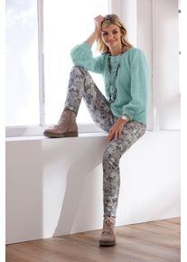 Heine Damen Strickpullover "Pullover", grün, Gr. 40, unifarben, 74% Polyamid, 16% Viskose, 10% Polyester, Pullover