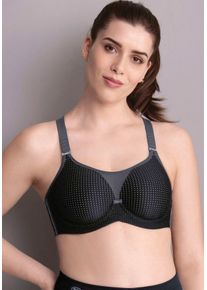 Anita active Damen Sport-BH "performance wireX", Gr. 85, schwarz, Stoff, Obermaterial: 55% Polyamid, 23% Polyester, 22% Elasthan, clean, matt, Mesh,