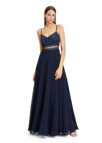 Vera Mont Damen Abendkleid "Vera Mont Abendkleid mit Spitze", blau, feminin, Gr. 36, Obermaterial: 100% Polyester. Futter: 100% Polyester., Kleider,