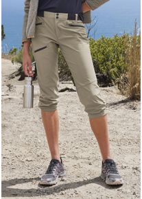 Vivance ACTIVE Damen Caprileggings, Gr. 36, beige, Obermaterial: 95% Polyamid, 5% Elasthan, unifarben, casual, Hosen, mit praktischen Taschen