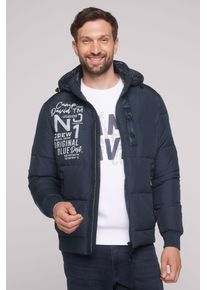CAMP DAVID Herren Steppjacke, blau, casual, Gr. XXXL, bedruckt, Steppware, Obermaterial: 100% Polyamid, Jacken, mit abtrennbarer Kapuze